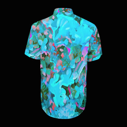 “Aqua Flora” Unisex Collared Shirt|115GSM Cotton poplin