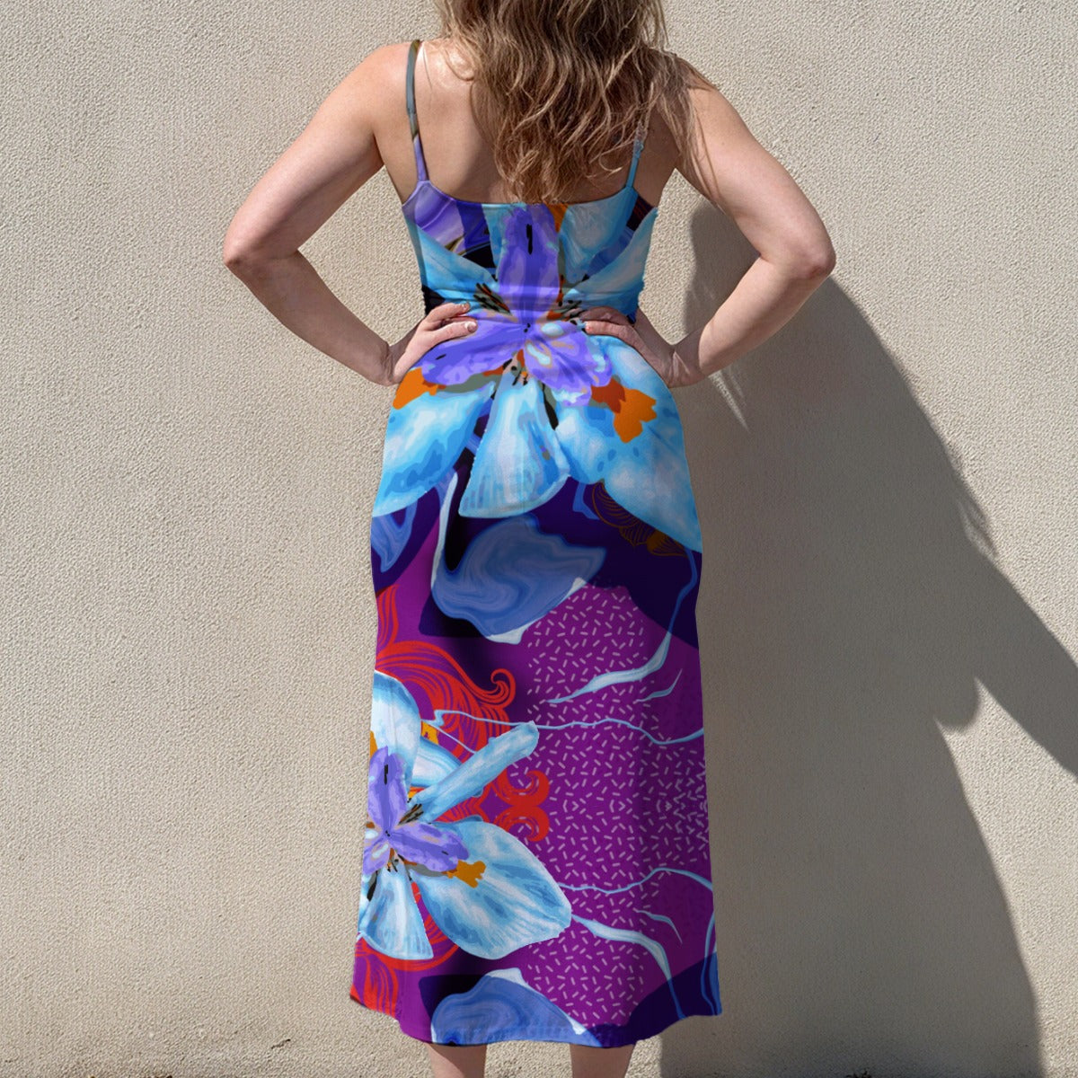 “The Blue Dietes” sleeveless suspender dress