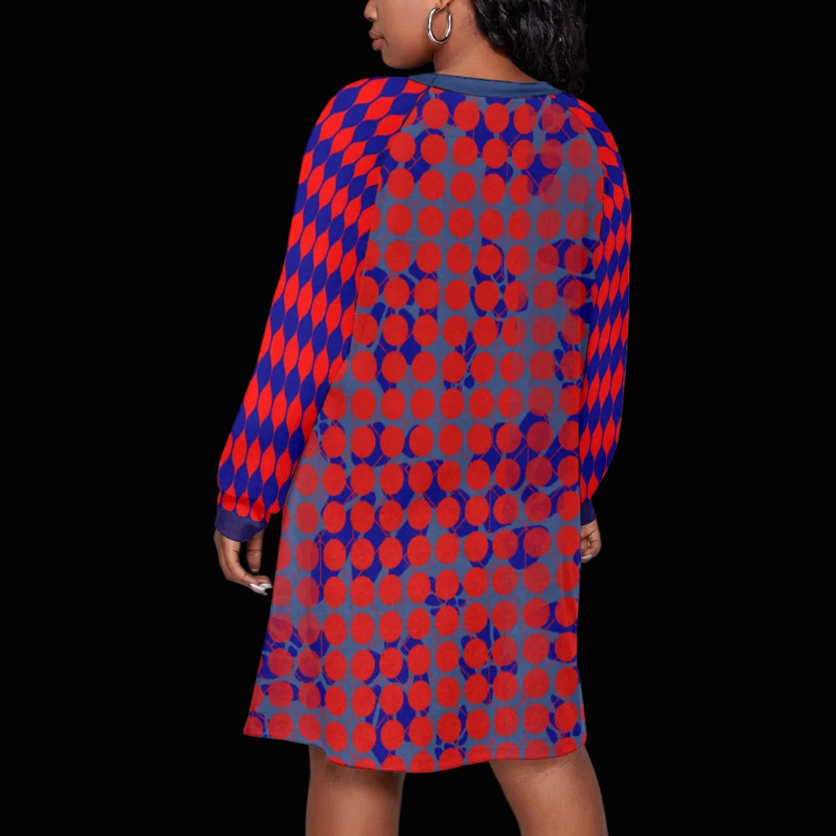“Selene”  Women's Dress With Raglan Sleeve(Plus Size)
