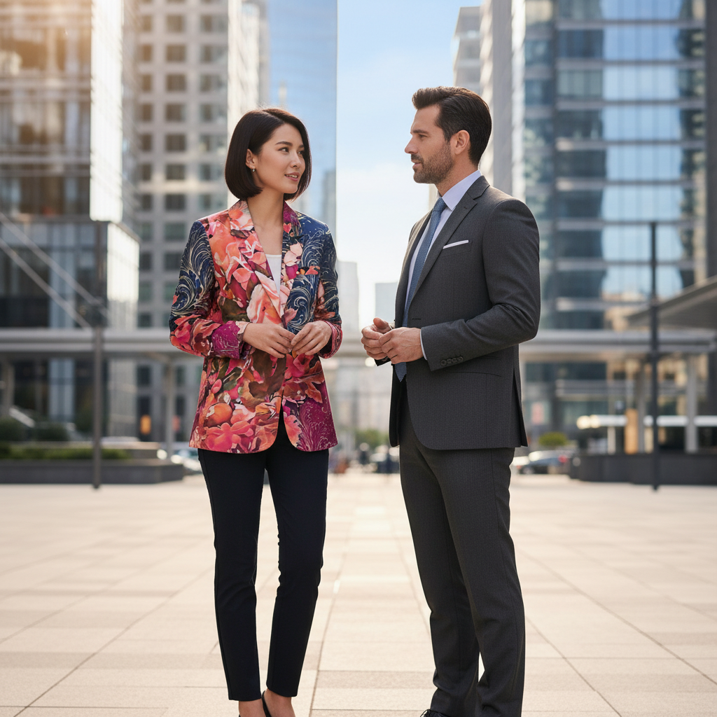 “Celestial bloom” inter Women's Leisure Blazer