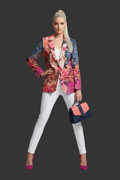 “Celestial bloom” inter Women's Leisure Blazer