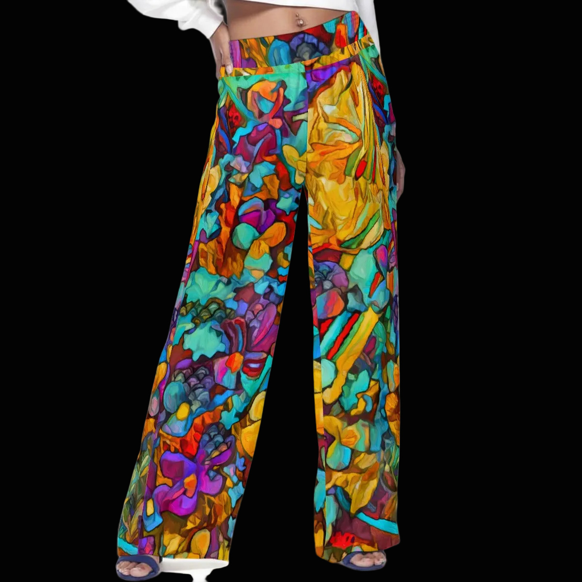 “Abundance”  Women's Casual Wide-Leg Pants|100% Rayon