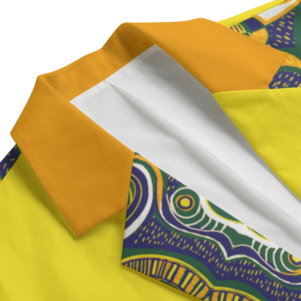 “Ancestral Tapestry” Men's Casual Flat Lapel Collar Blazer | 245GSM Cotton