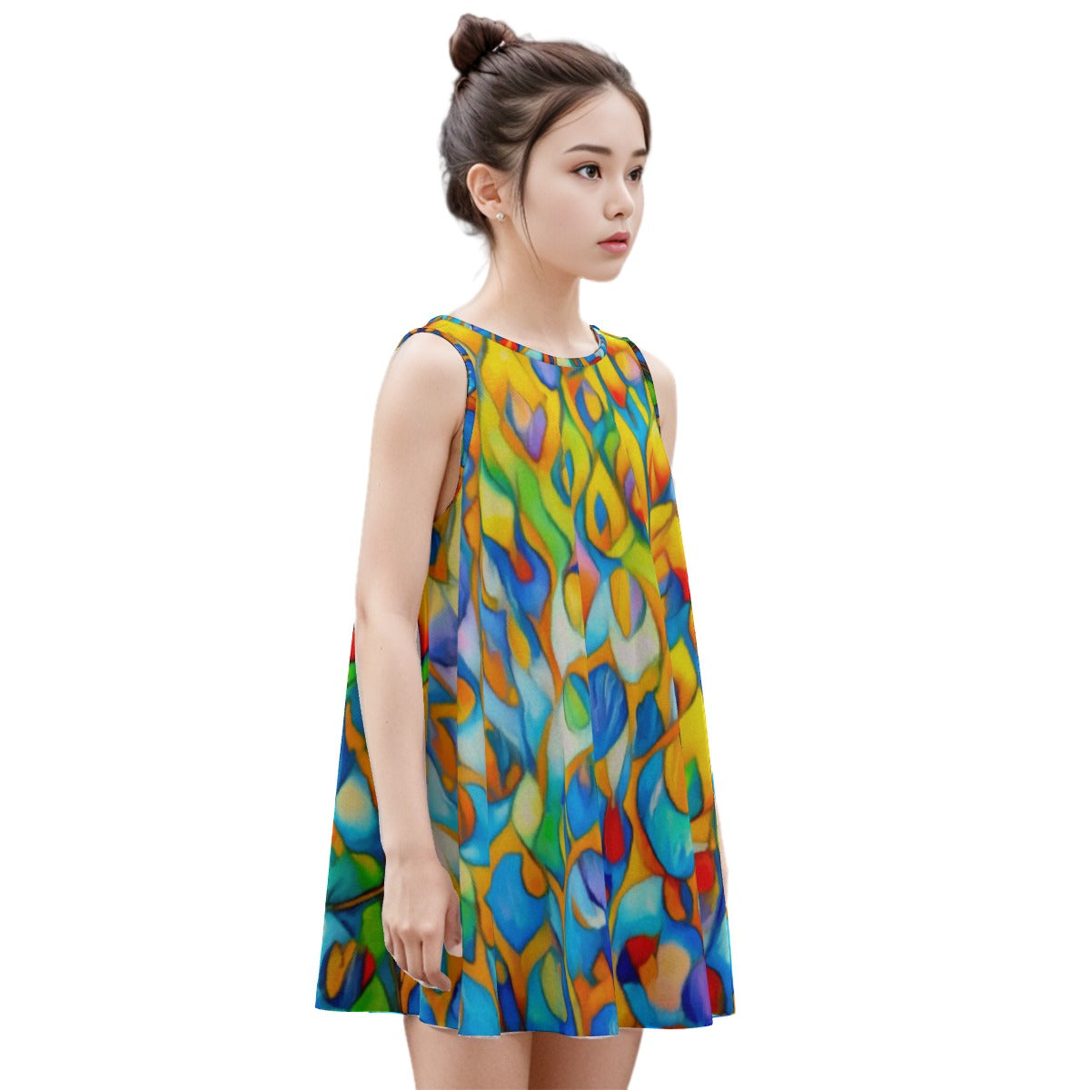 “Prism” Kid's Sleeveless Dress | 180GSM Cotton