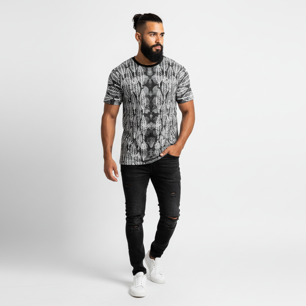 “Ashfall’ Men's O-Neck T-Shirt | 190GSM Cotton