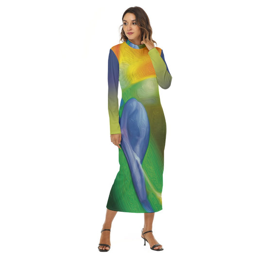 “Bird of Paradise” Women's Sexy Close-Fitting Hip Dress.