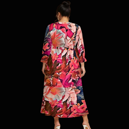 “Celestial Bloom” Women’s Maxi Dress|Plus Size