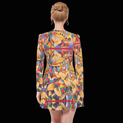 “Fragmented Bloom”  Women's Irish Dress