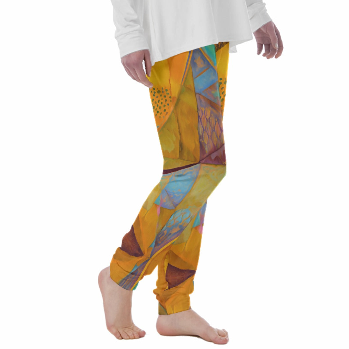 “Aqua Landscape” Women's Pajama Pants|180GSM