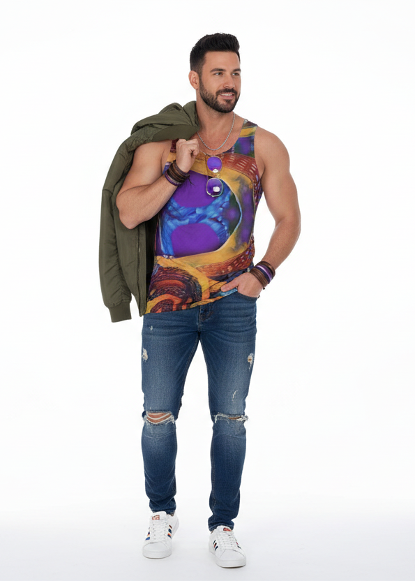“Colour Vortex” Men's Tank Top