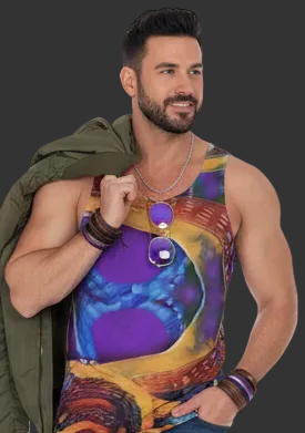 “Colour Vortex” Men's Tank Top
