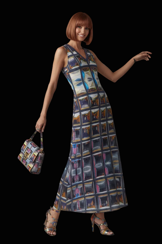 “Armoury” Women's V-Neck Long Dress