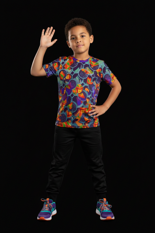 “Botanic Nebula”  Eco-friendly  Kid's Short Sleeve