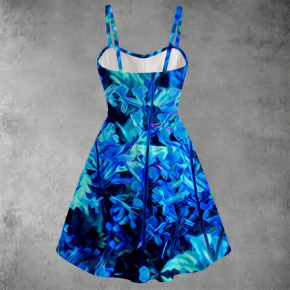 “Electric Blue”  Women's Spaghetti Strap Dress