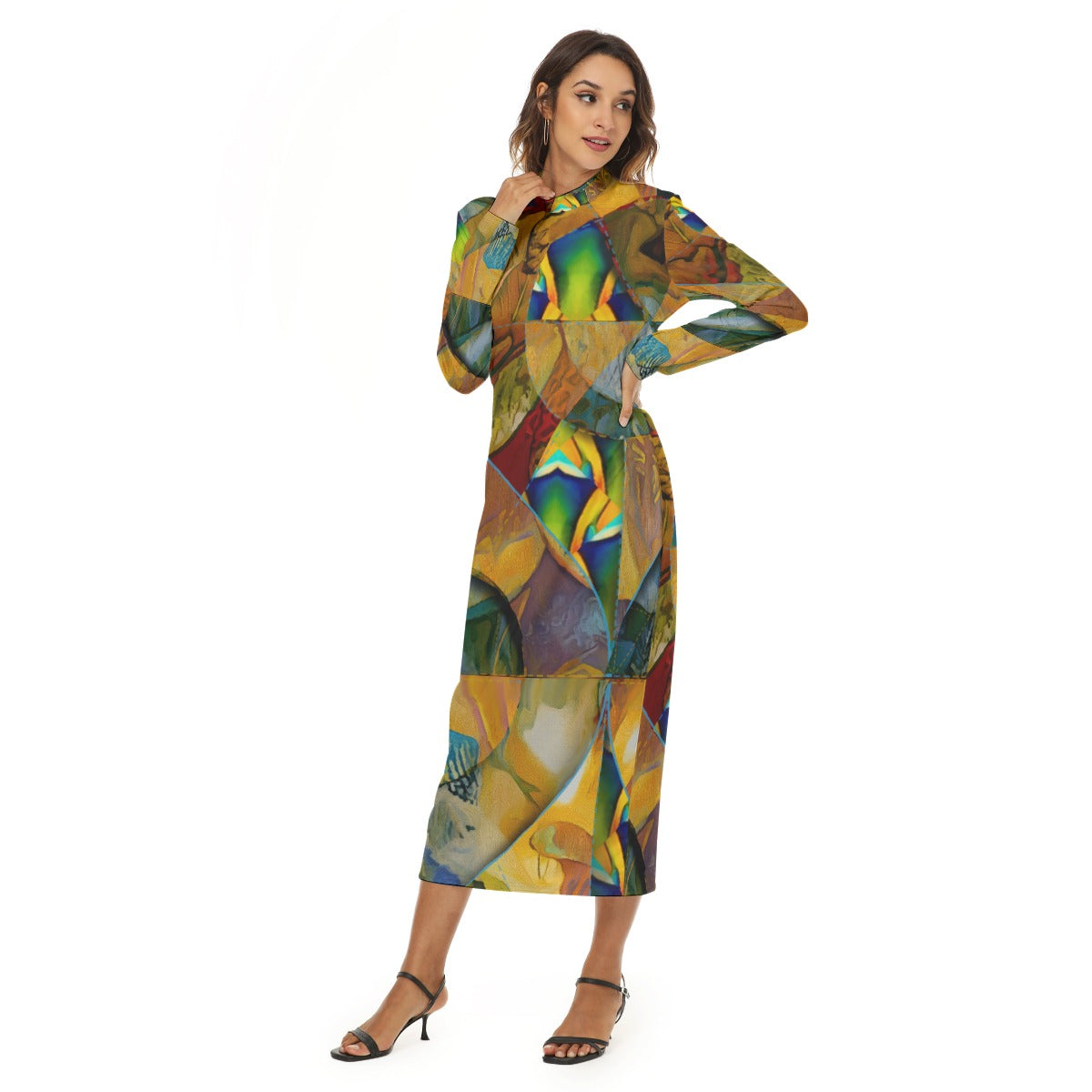 “Earthen Tessellation”  Women's Hip Dress