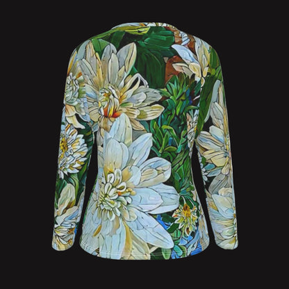 “White Floral Medley” Women's Oversized T-shirt | 190GSM Cotton