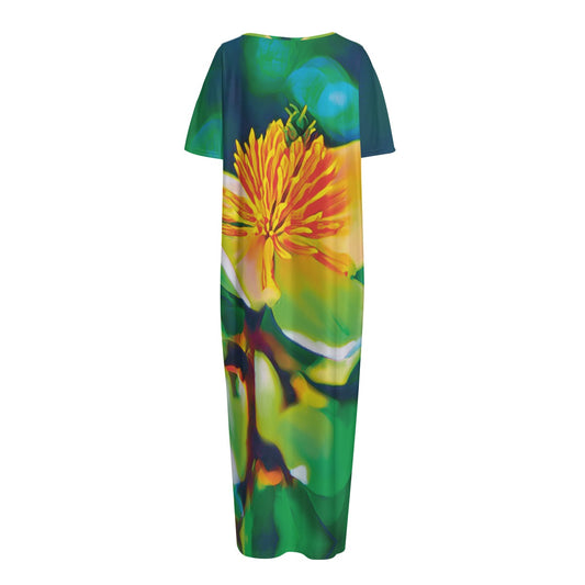 “Magnolia” Women's Long Dress With Pocket