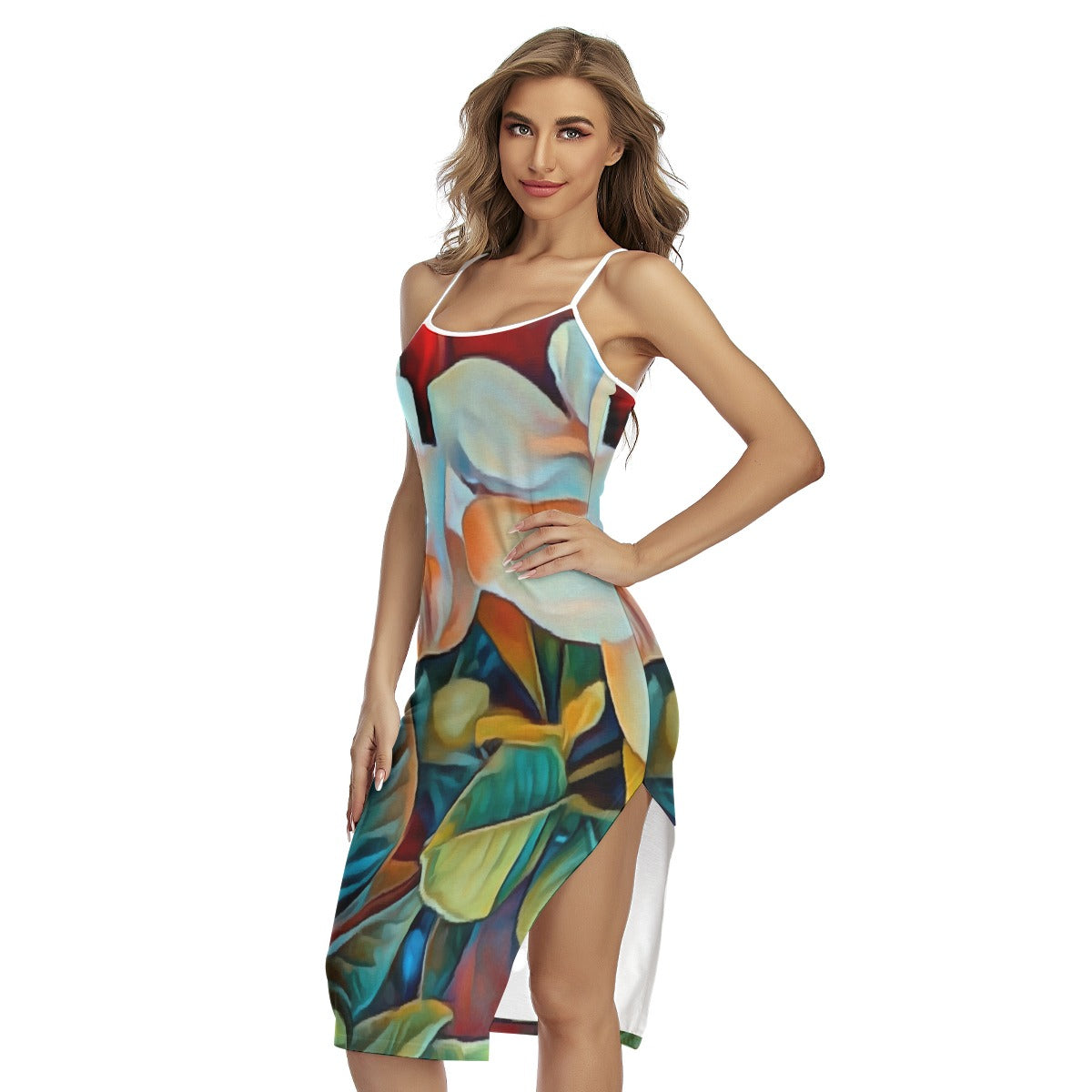 “Gardenia” Women's Back Cross Cami Dress