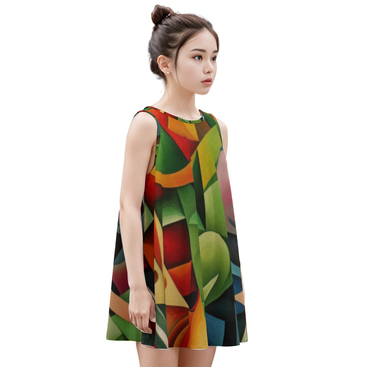 “Fruit Salad” Kid's Sleeveless Dress | 180GSM Cotton