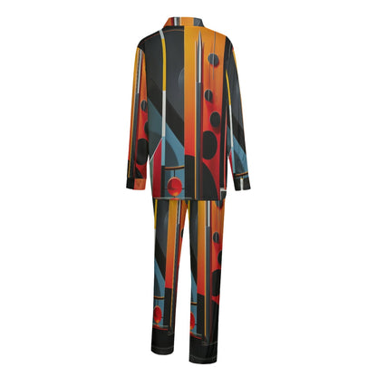 "Mars" Unisex Imitation Silk Shirt Suit