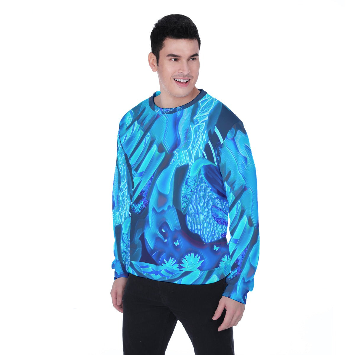 “Azure Dreamscape” Men's Heavy Fleece Sweatshirt