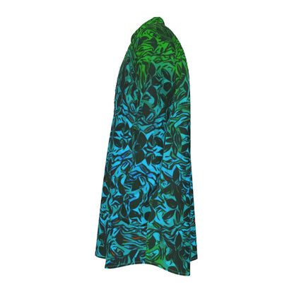 “Tribal Oceanic” Men's Stand-up Collar Long Shirt