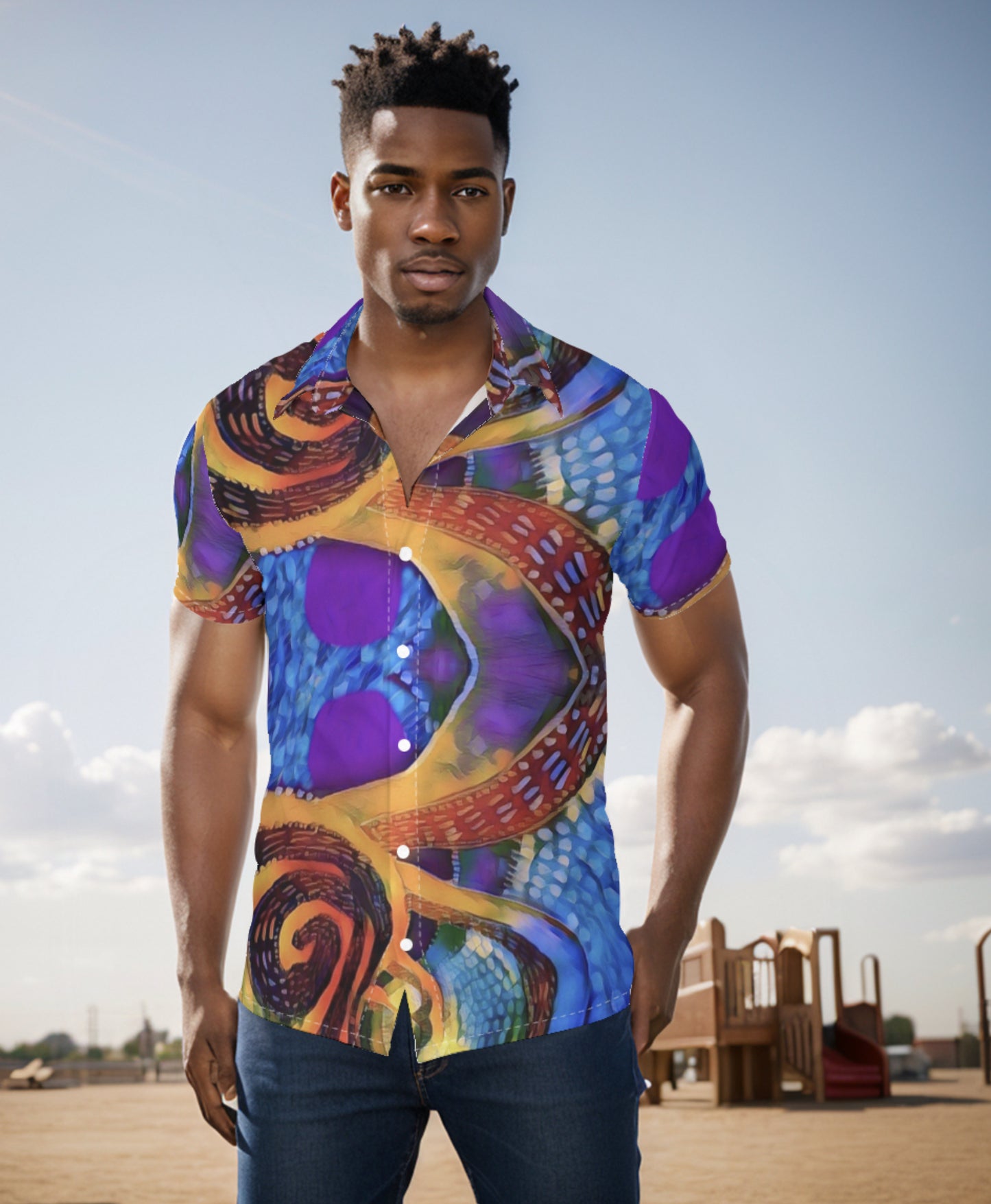 “Colour Vortex” Men's Shirt