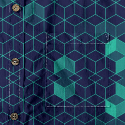 “Polyhedral” Men's Breathable Cotton Shirt|125GSM