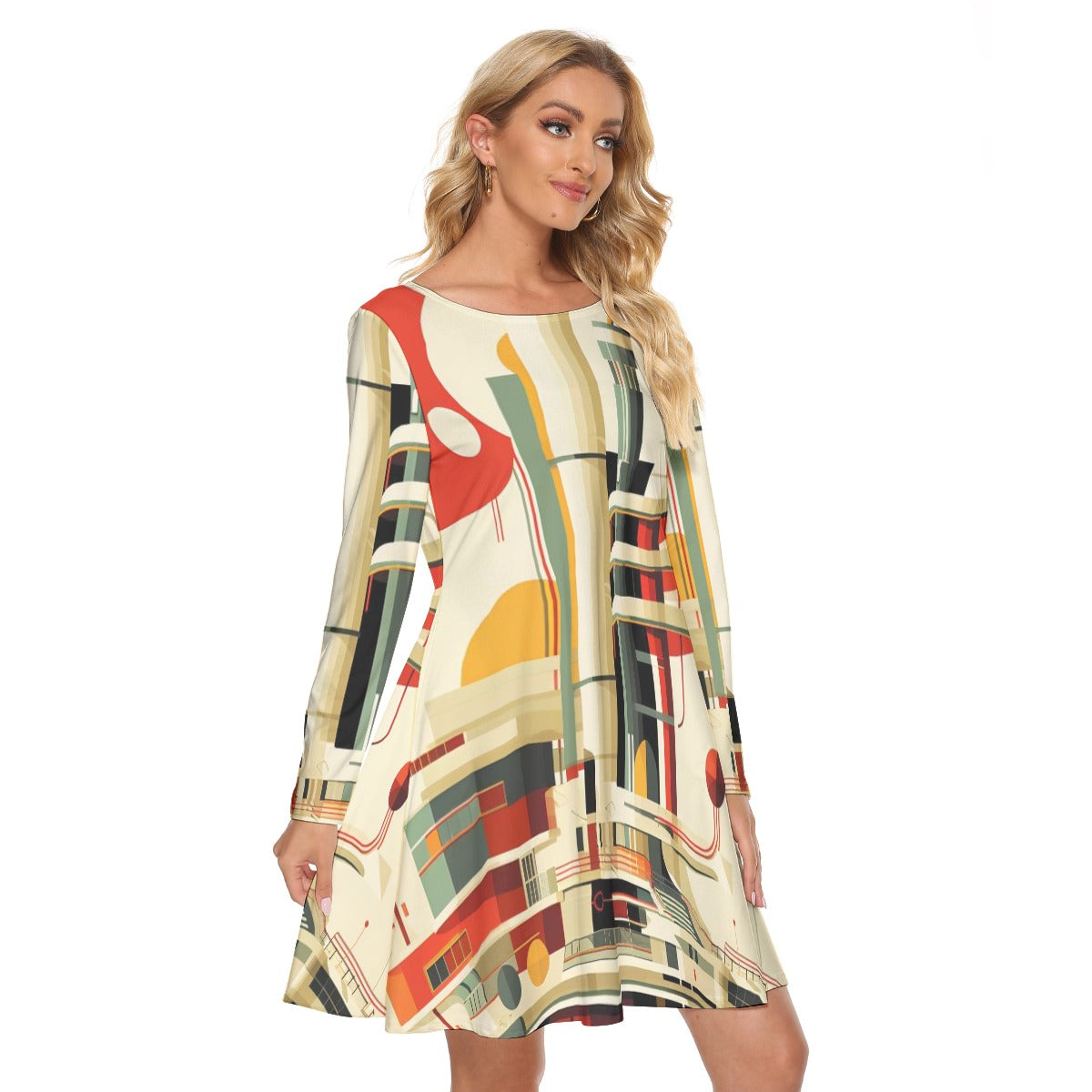 "City Skyline" Women's Crew Neck Dress