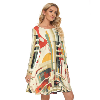 "City Skyline" Women's Crew Neck Dress