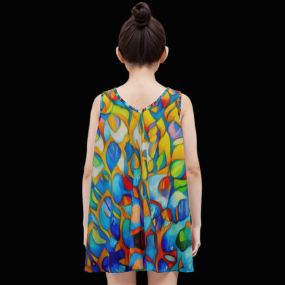 “Prism” Kid's Sleeveless Dress | 180GSM Cotton