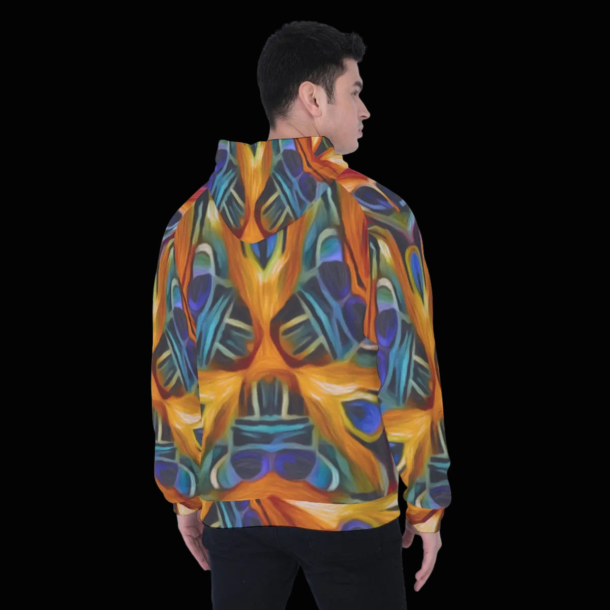 “Exotic Rhythms” Men's Heavy Fleece Raglan Hoodie