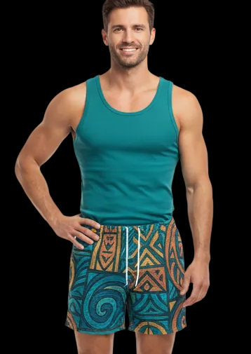 ‘Rapanui’ Men's Pocket Customisable Shorts