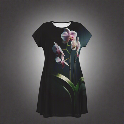 “Phalaenopsis Orchid” Women's Short Sleeve Dress