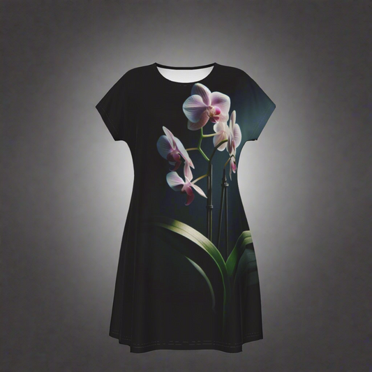 “Phalaenopsis Orchid” Women's Short Sleeve Dress
