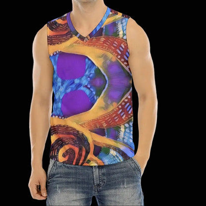 “Colour Vortex” Men's V-neck Tank Top