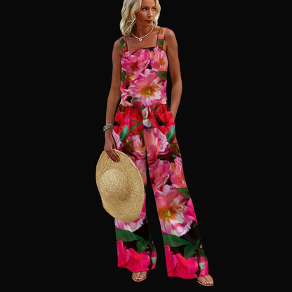 “Summer Blush” Women's Wide-Leg Jumpsuit