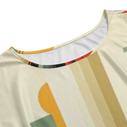 "City Skyline" Print Women's Long Dress with Pocket