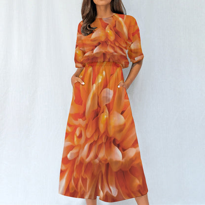 “Peachy” Women's Knee-Length Dress