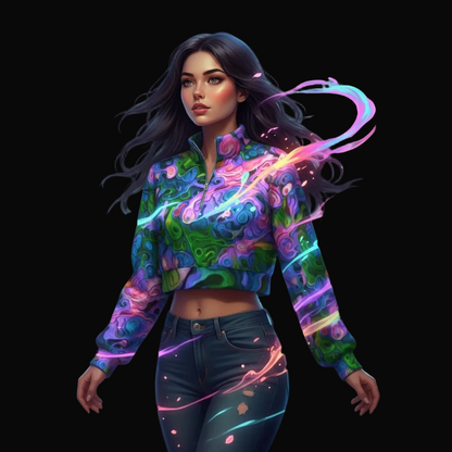 “Wonder Weave” Women's Hoodie with Half Zipper