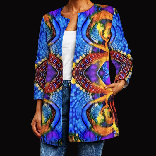 “Colour Vortex” Women's Faux Sweater Cardigan