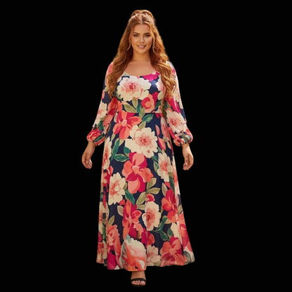 “Celestial Bloom” Women’s Maxi Dress|Plus Size