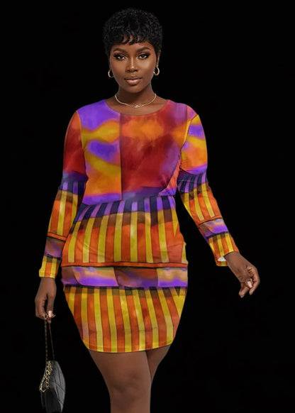 “Carnival” Women's Mesh Dress (Plus Size)