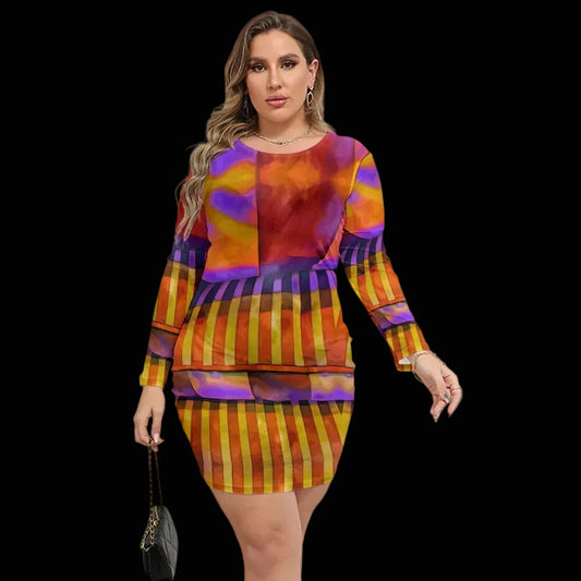 “Carnival” Women's Mesh Dress (Plus Size)
