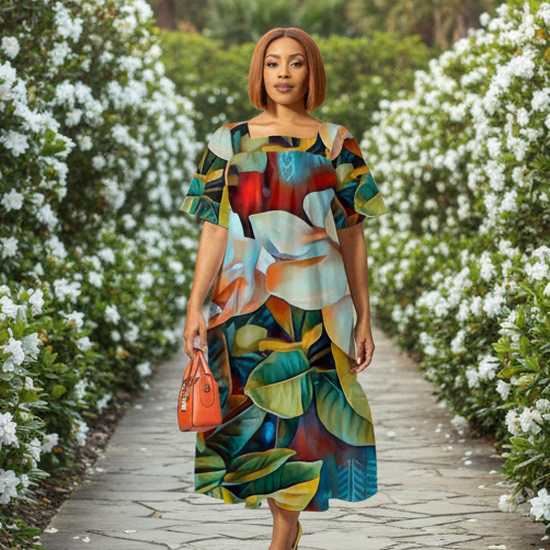 “Gardenia” Women's Elegant Long Dress