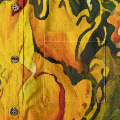 “Outback Topography” Men's Breathable Cotton Shirt|125GSM