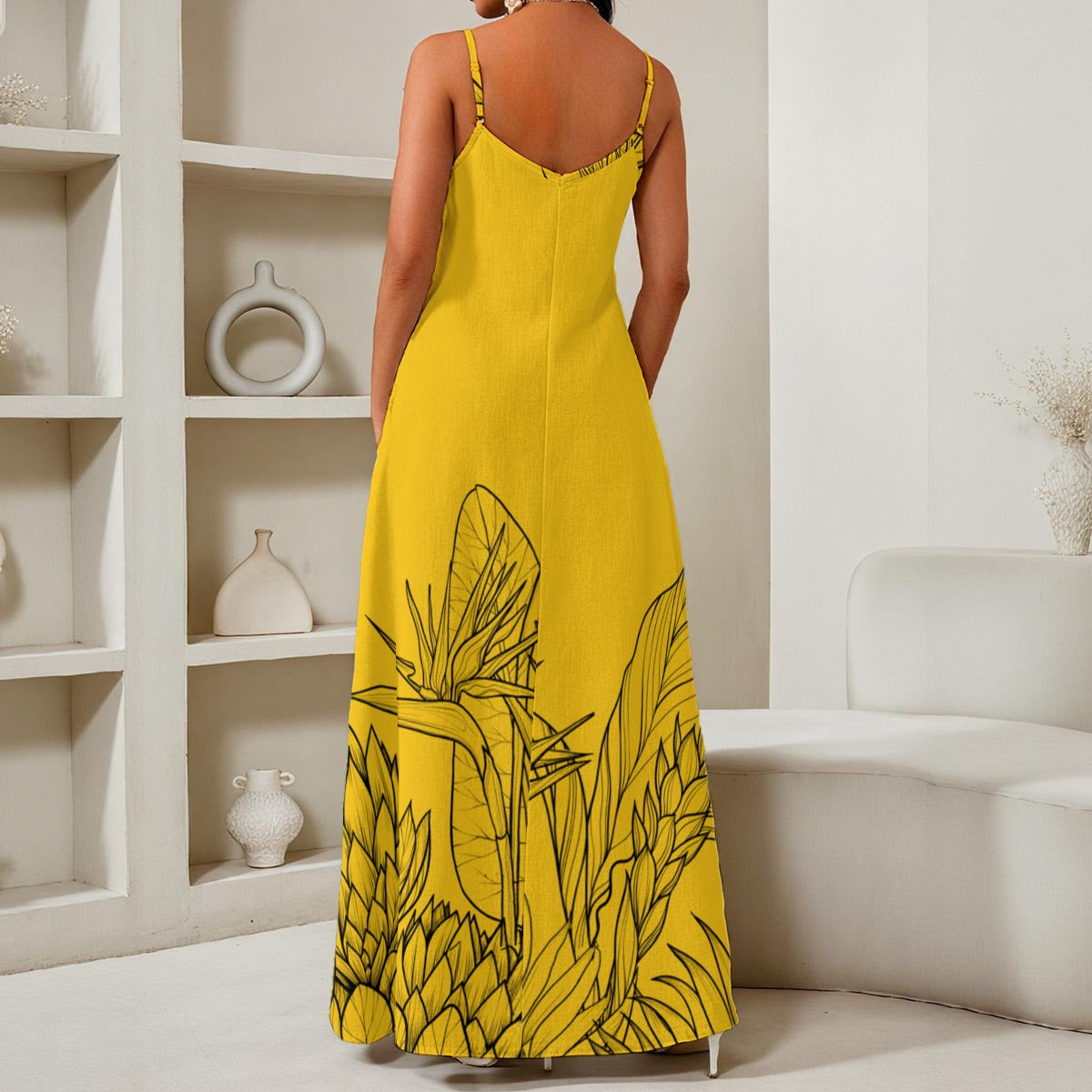 “Oscar” Women's Elegant V-Neck Maxi Dress