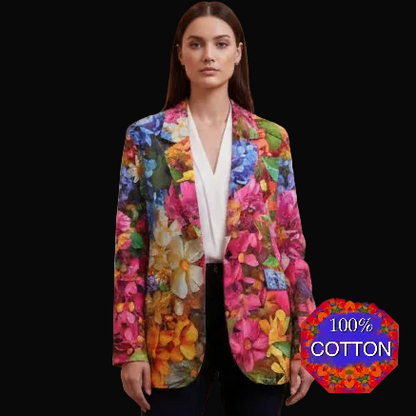 “Chelsea” Casual Flat Lapel Collar Blazer | 245GSM Cotton