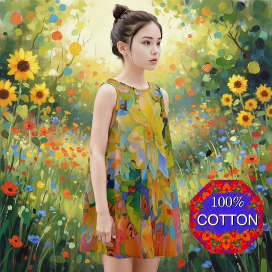 “Summer Daze” Sleeveless Dress | 180GSM Cotton
