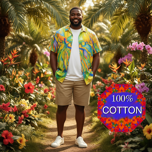 “Iridescence”  Men's Breathable Cotton Shirt|125GSM